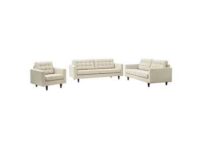 Image for Beige Empress Sofa, Loveseat and Armchair [Set of 3]