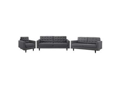 Image for Gray Empress Sofa, Loveseat and Armchair [Set of 3]