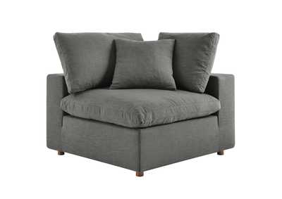 Image for Gray Commix Down Filled Overstuffed Corner Chair