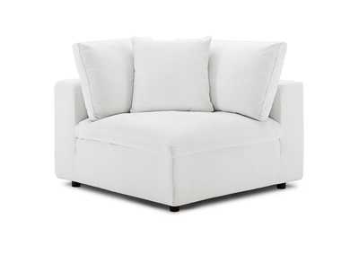 Image for White Commix Down Filled Overstuffed Corner Chair