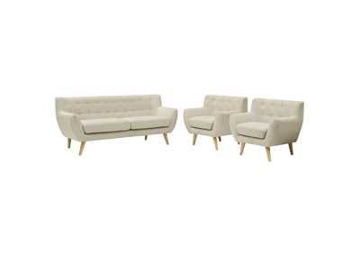 Image for Beige Remark 3 Piece Living Room Set