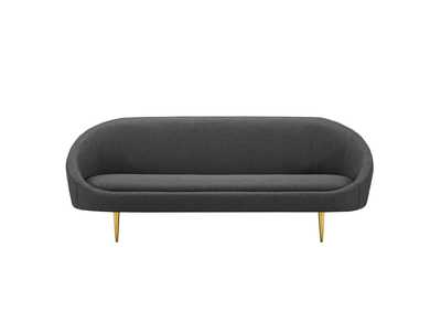 Image for Gray Sublime Vertical Curve Back Fabric Sofa