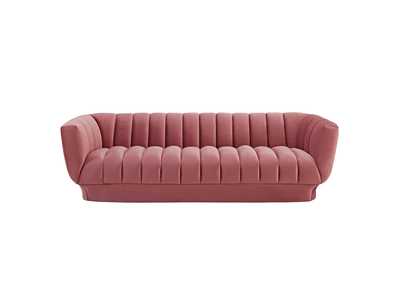 Image for Dusty Rose Entertain Vertical Channel Tufted Performance Velvet Sofa
