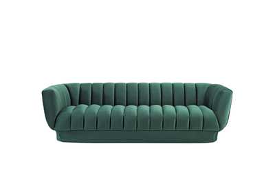 Image for Green Entertain Vertical Channel Tufted Performance Velvet Sofa