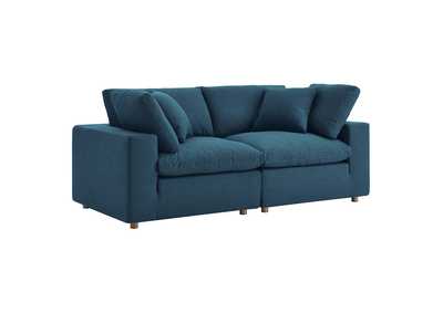 Image for Azure Commix Down Filled Overstuffed 2 Piece Sectional Sofa Set