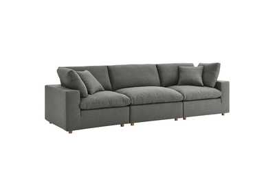 Image for Gray Commix Down Filled Overstuffed 3 Piece Sectional Sofa Set