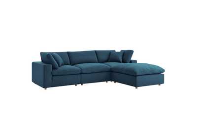 Image for Azure Commix Down Filled Overstuffed 4 Piece Sectional Sofa Set