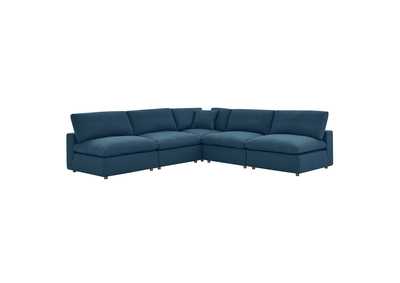 Image for Azure Commix Down Filled Overstuffed 5 Piece Sectional Sofa Set
