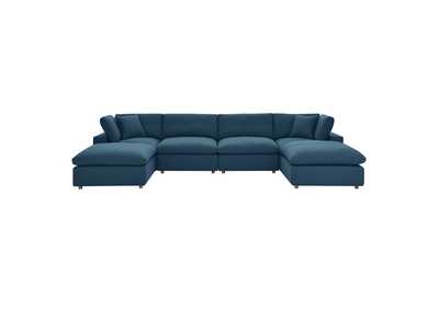 Image for Azure Commix Down Filled Overstuffed 6 Piece Sectional Sofa Set