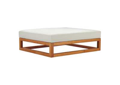 Image for Natural White Newbury Outdoor Patio Premium Grade A Teak Wood Ottoman