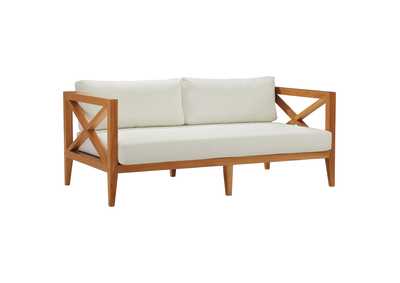 Image for Natural White Northlake Outdoor Patio Premium Grade A Teak Wood Sofa