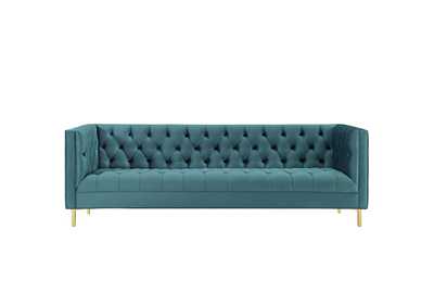 Image for Sea Blue Delight Tufted Button Performance Velvet Sofa