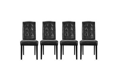 Image for Black Perdure Dining Chairs Vinyl [Set of 4]