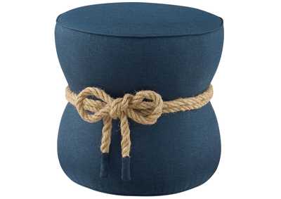 Image for Blue Beat Nautical Rope Upholstered Fabric Ottoman