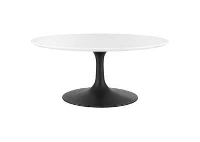 Image for Black White Lippa 36" Round Wood Coffee Table