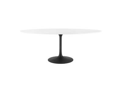 Image for Black White Lippa 78" Oval Wood Dining Table