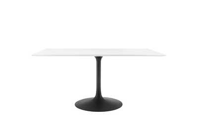 Image for Black White Lippa 60" Rectangle Wood Dining Table