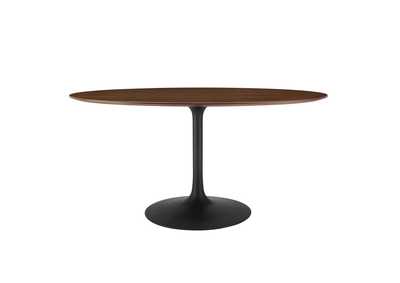 Image for Black Walnut Lippa 60" Oval Walnut Dining Table