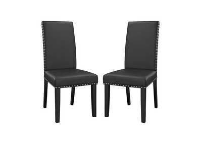Image for Black Parcel Dining Side Chair Vinyl [Set of 2]
