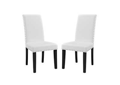 Image for White Parcel Dining Side Chair Vinyl [Set of 2]