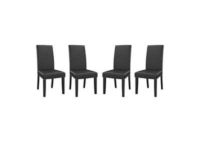 Image for Black Parcel Dining Side Chair Vinyl [Set of 4]