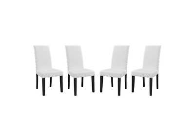 Image for White Parcel Dining Side Chair Vinyl [Set of 4]