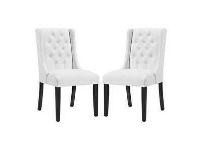 Image for White Baronet Dining Chair Vinyl [Set of 2]