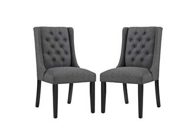 Image for Gray Baronet Dining Chair Fabric [Set of 2]