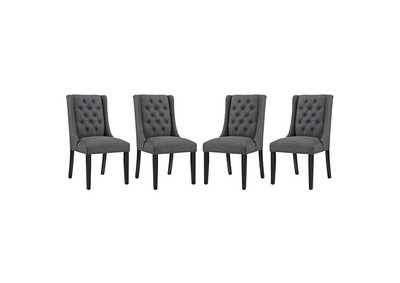 Image for Gray Baronet Dining Chair Fabric [Set of 4]