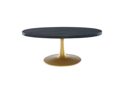 Image for Black Gold Drive Wood Top Coffee Table