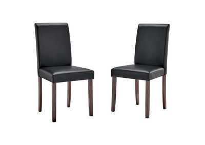 Image for Black Prosper Faux Leather Dining Side Chair [Set of 2]