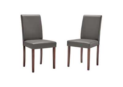 Image for Gray Prosper Faux Leather Dining Side Chair [Set of 2]