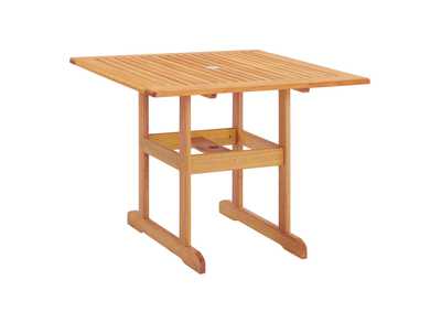 Image for Natural Hatteras 36" Square Outdoor Patio Eucalyptus Wood Dining Table