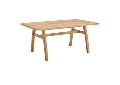 Image for Natural Orlean 57" Outdoor Patio Eucalyptus Wood Dining Table