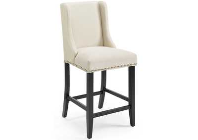Image for Beige Baron Upholstered Fabric Counter Stool