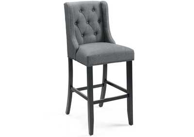 Image for Gray Baronet Tufted Button Upholstered Fabric Bar Stool