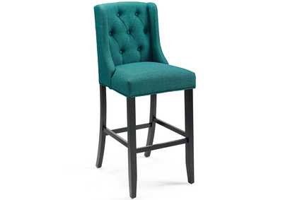Image for Teal Baronet Tufted Button Upholstered Fabric Bar Stool