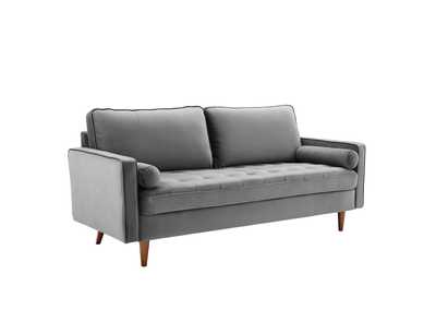 Image for Valour Gray Performance Velvet Sofa