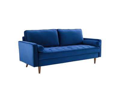Image for Navy Valour Performance Velvet Sofa