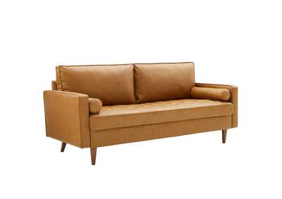 Image for Tan Valour Upholstered Faux Leather Sofa