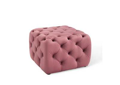 Image for Dusty Rose Amour Tufted Button Square Performance Velvet Ottoman