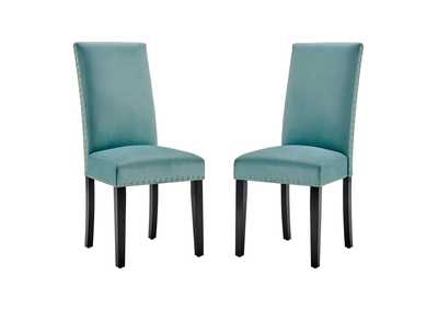 Image for Mint Parcel Performance Velvet Dining Side Chairs - [Set of 2]