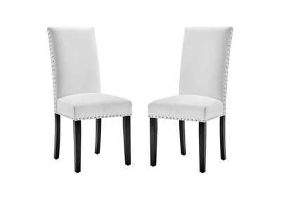 Image for White Parcel Performance Velvet Dining Side Chairs - [Set of 2]