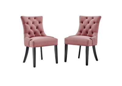 Image for Regent Dusty Rose Tufted Performance Velvet Dining Side Chairs - [Set of 2]
