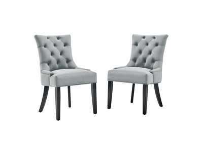 Image for Light Gray Regent Tufted Performance Velvet Dining Side Chairs - [Set of 2]