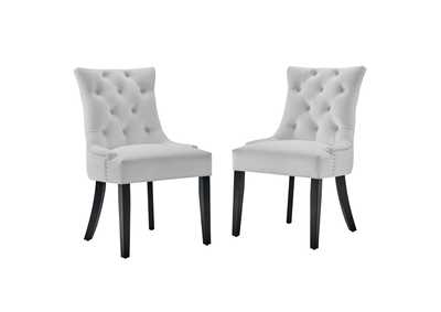 Image for White Regent Tufted Performance Velvet Dining Side Chairs - [Set of 2]