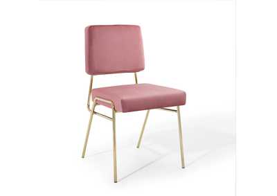 Image for Craft Gold Dusty Rose Performance Velvet Dining Side Chair