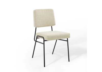 Image for Black Beige Craft Upholstered Fabric Dining Side Chair