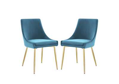 Image for Viscount Performance Velvet Dining Chairs - Set of 2