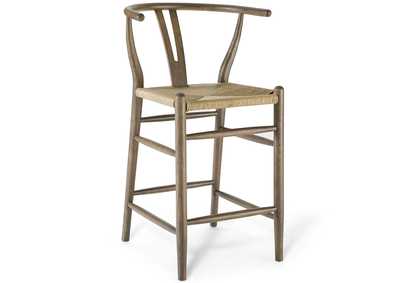 Image for Gray Amish Wood Counter Stool